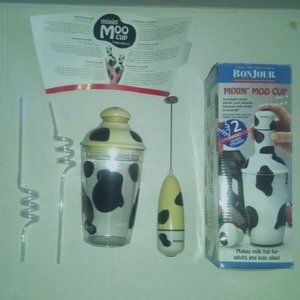 Rare 4 piece  bonjour mixer cup straws set